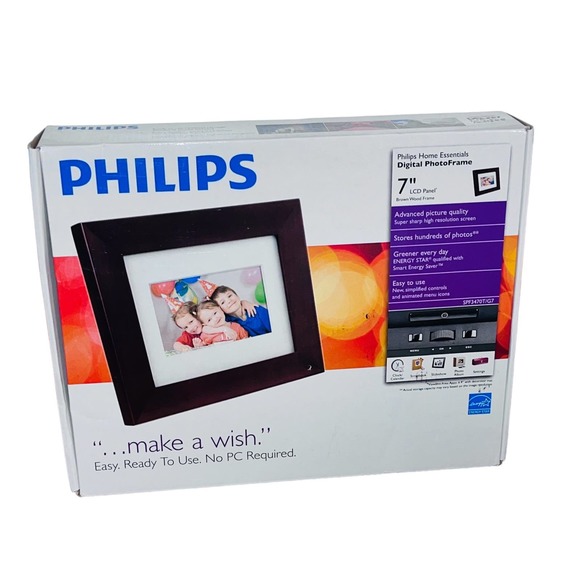 NEW IN BOX Phillips 7” LCD Smart Photo Frame